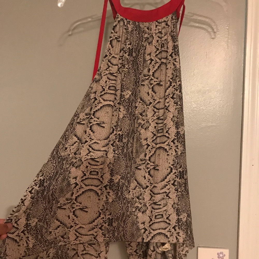 FREE PEOPLE SNAKESKIN SHIRT